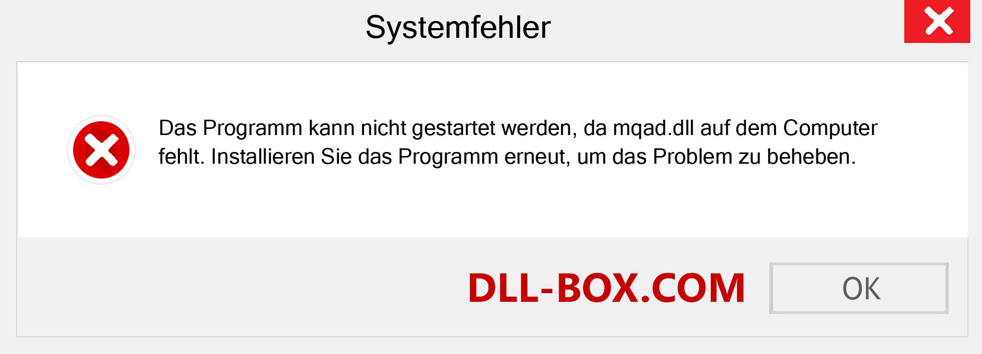 mqad.dll-Datei fehlt?. Download für Windows 7, 8, 10 - Fix mqad dll Missing Error unter Windows, Fotos, Bildern